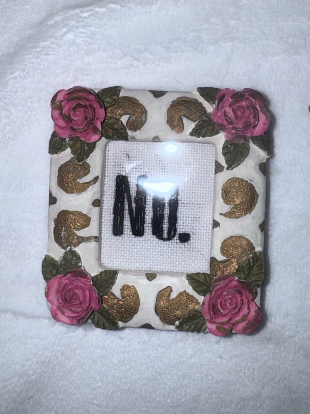 Vintage Floral Mini Frame “No.” Cross Stitch Funny Quote Decor Desk Sign - Picture 2 of 7